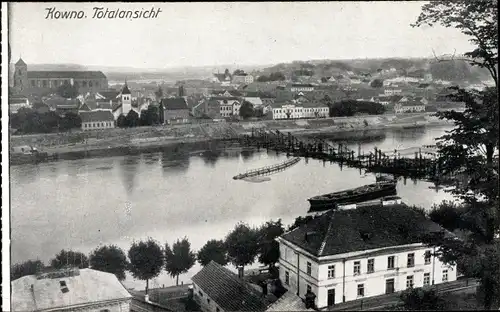 Ak Kaunas Kowno Kauen Litauen, Totalansicht der Ortschaft