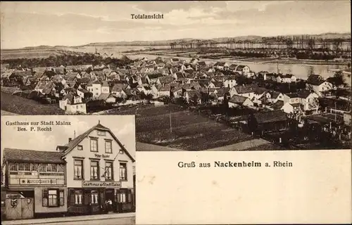 Ak Nackenheim am Rhein, Gasthaus zur Stadt Mainz, Panorama