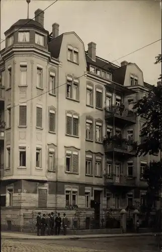 Foto Ak Leipzig, Wiesenstraße, Ecke Plagwitzer Straße, Gustav Mahler Str., Käthe Kollwitz Str., 1915