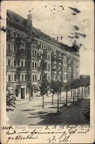 Ak Berlin Neukölln Rixdorf, Warthestraße
