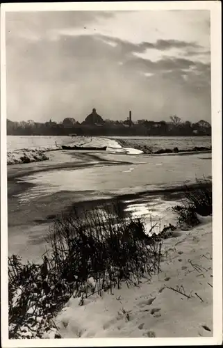 Ak Heemstede Groenendaal, Winterstilte aan de rand van Heemstede