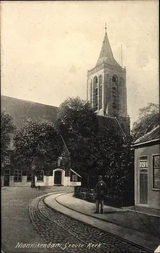 Ak Monnickendam Waterland Nordholland Niederlande, Groote Kerk