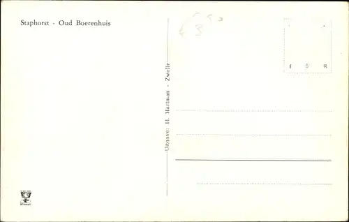 Ak Staphorst Overijssel Niederlande, Oud Boerenhuis