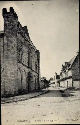 Ak Cunault Maine et Loire, Facade de l'Eglise