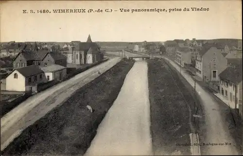 Ak Wimereux Pas de Calais, Vue panoramique, prise du Viaduc