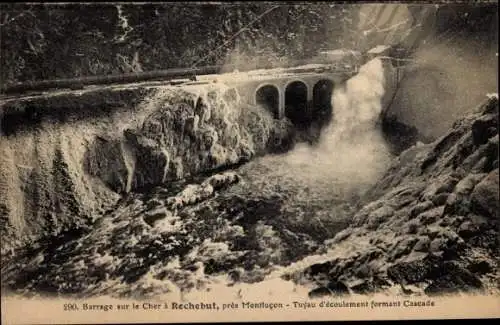 Ak Montluçon Allier, Barrage sur le Cher a Rechebut, Cascade, Wasserfall