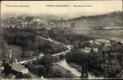 Ak Thury Harcourt Calvados, Panorama du Hom