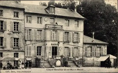 Ak Claye Souilly Seine et Marne, La Mairie
