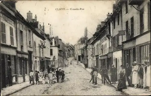 Ak Claye Seine et Marne, Grande Rue