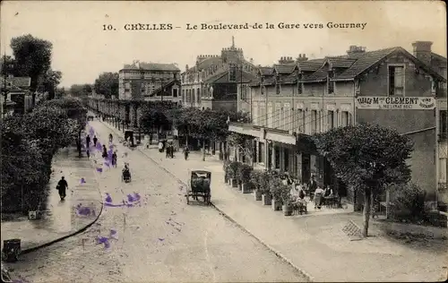 Ak Chelles Seine-et-Marne, Boulevard de la Gare