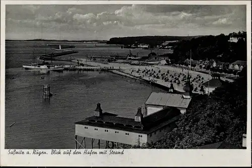 Ak Sassnitz auf Rügen, Hafen und Strand