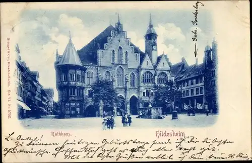 Ak Hildesheim in Niedersachsen, Rathaus, Stengel 5702