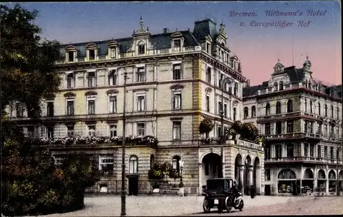 Ak Bremen, Hillmann's Hotel mit Hotel Europäischer Hof