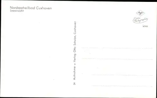 Ak Nordseebad Cuxhaven, Seeansicht, Segelboot, Leuchtturm