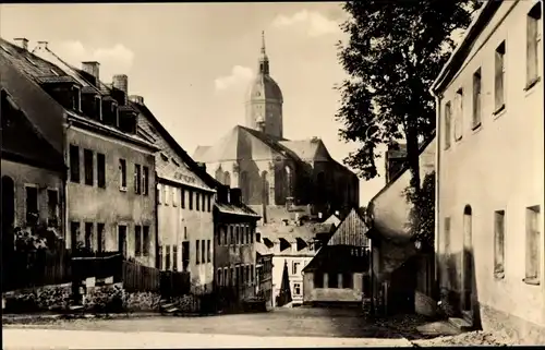 Ak Annaberg Buchholz Erzgebirge, Kirche, Straße, Bäume