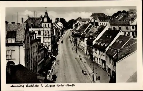 Ak Annaberg Buchholz im Erzgebirge, August Bebel Straße