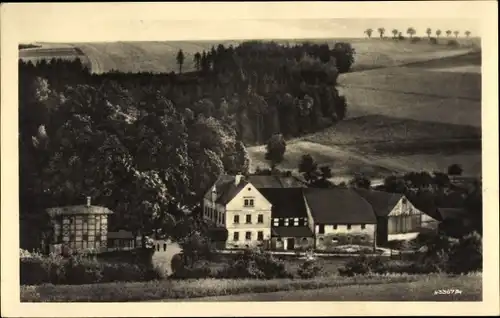 Ak Rinnmühle Geringswalde, Teilansicht der Ortschaft, Wald