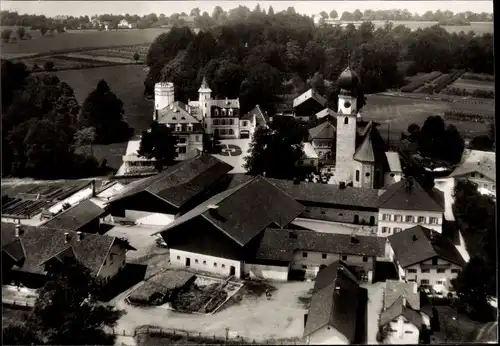 Ak Ising am Chiemsee Chieming, Luftaufnahme