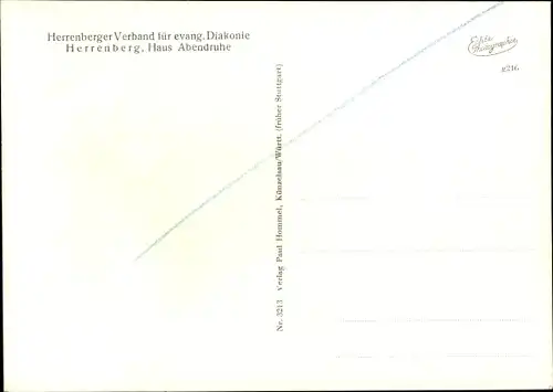Ak Herrenberg in Württemberg, Haus Abendruhe, Herrenberger Verband für evangelische Diakonie
