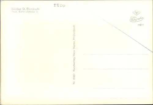 Ak Trier in Rheinland Pfalz, Kloster Sankt Elisabeth, Böhmerstraße 14