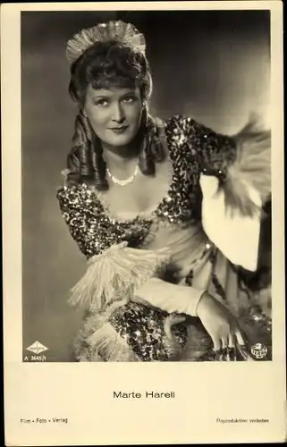 Ak Schauspielerin Marte Harell, Portrait