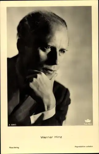 Ak Schauspieler Werner Hinz, Ross 3284/1