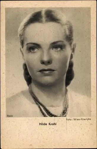 Ak Schauspielerin Hilde Krahl, Portrait, Ross