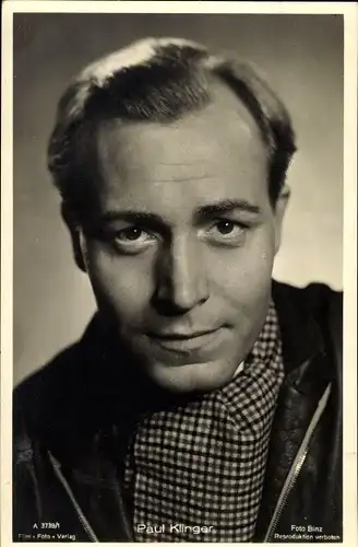 Ak Schauspieler Paul Klinger, Film Foto Verlag A 3739/1