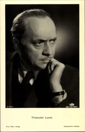 Ak Schauspieler Theodor Loos, Portrait, Tobis Film, Armbanduhr