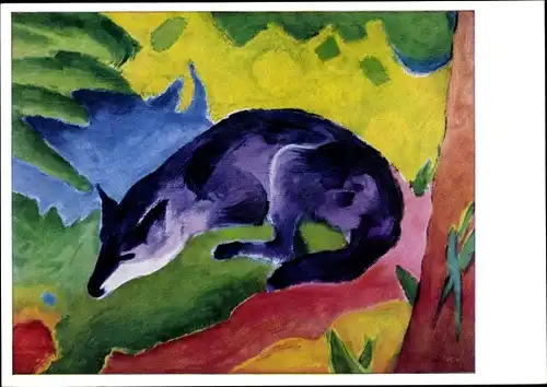 Künstler Ak Marc, Franz, Der blaue Fuchs, Expressionismus
