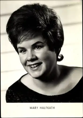 Ak Schlagersängerin Mary Halfkath, Portrait