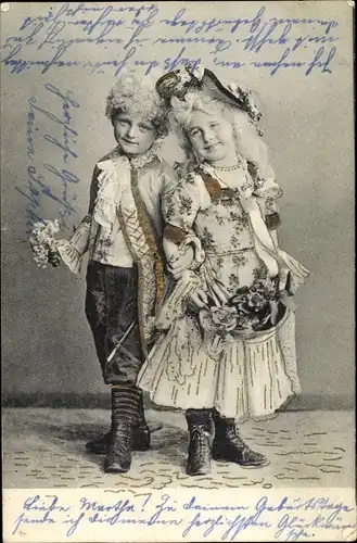 Ak Kinder in historischen Kostümen