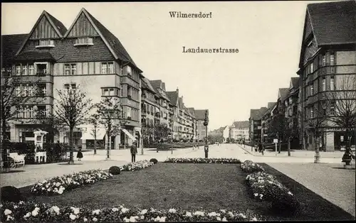 Ak Berlin Wilmersdorf, Blick in die Landauerstraße