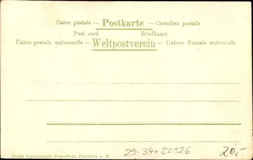 Präge Weinblatt Litho Ahrensburg im Kreis Stormarn, Genesungsheim