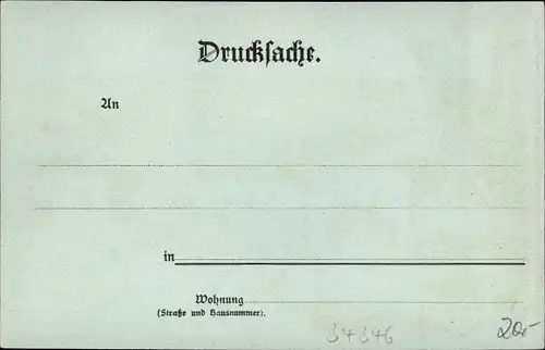 Litho Hann. Münden in Niedersachsen, Heimatfest 1897, St. Blasii, Rathaus, Langestraße