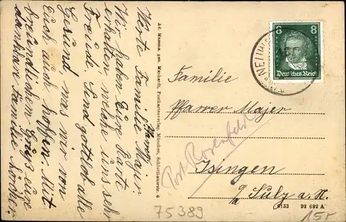 Ak Neuweiler im Schwarzwald, Panorama, Handlung von Samuel Seeger