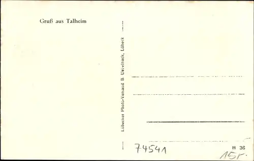 Ak Talheim im Kreis Heilbronn Baden Württemberg, Gesamtansicht, Gasthaus zum Stern