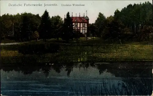 Ak Jessenitz Lübtheen, Deutsche Futterwerke, Direktor-Wohnhaus