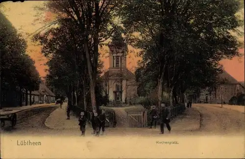 Ak Lübtheen in Mecklenburg, Kirchenplatz