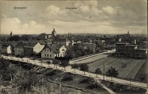 Ak Greußen in Thüringen, Westseite der Ortschaft