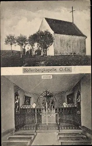 Ak Orschwihr Orschweier Elsass Haut Rhin, Bollenbergkapelle, Innenansicht