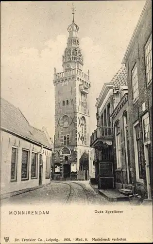 Ak Monnickendam Waterland Nordholland Niederlande, Oude Speeltoren