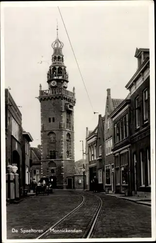 Ak Monnickendam Waterland Nordholland Niederlande, De Speeltoren