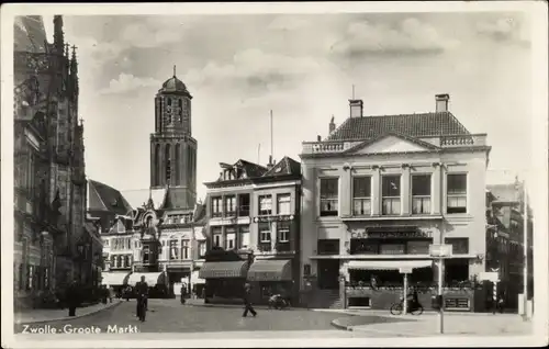 Ak Zwolle Overijssel Niederlande, Groote Markt