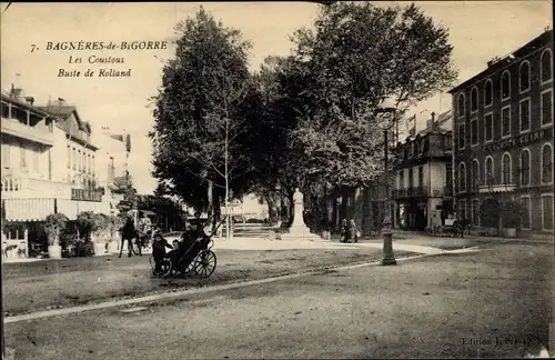 Ak Bagnères de Bigorre Hautes Pyrénées, Les Coustous, Buste de Rolland