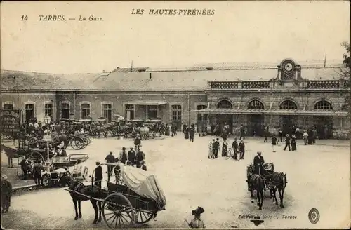 Ak Tarbes Hautes Pyrénées, La Gare