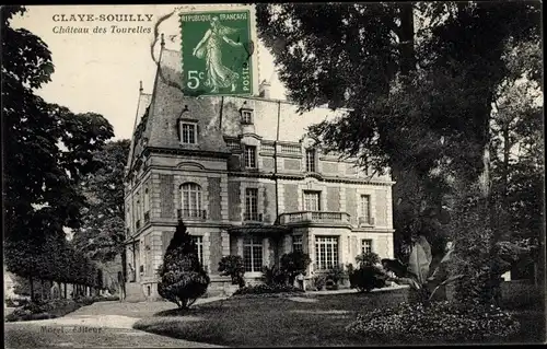 Ak Claye Souilly Seine et Marne, Chateau des Tourelles