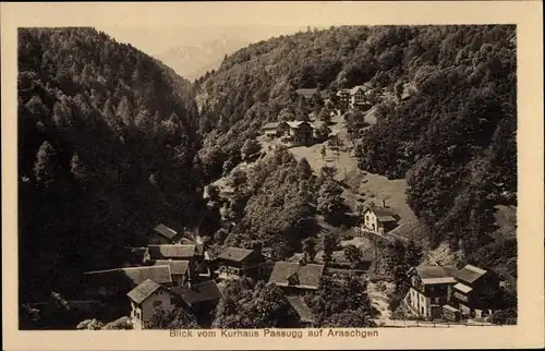 Ak Araschgen Chur Kanton Graubünden, Blick vom Kurhaus Passugg