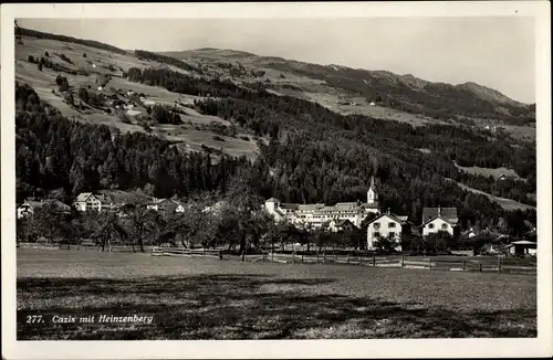 Ak Cazis Kanton Graubünden, Blick auf den Ort mit Heinzenberg