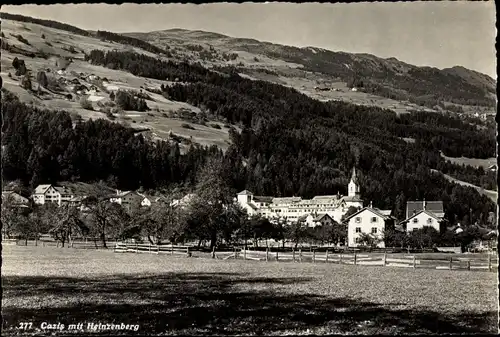 Ak Cazis Kanton Graubünden, Blick auf den Ort mit Heinzenberg